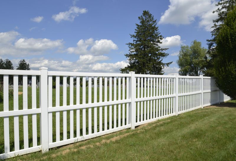 Tan Pvc Fence Installation